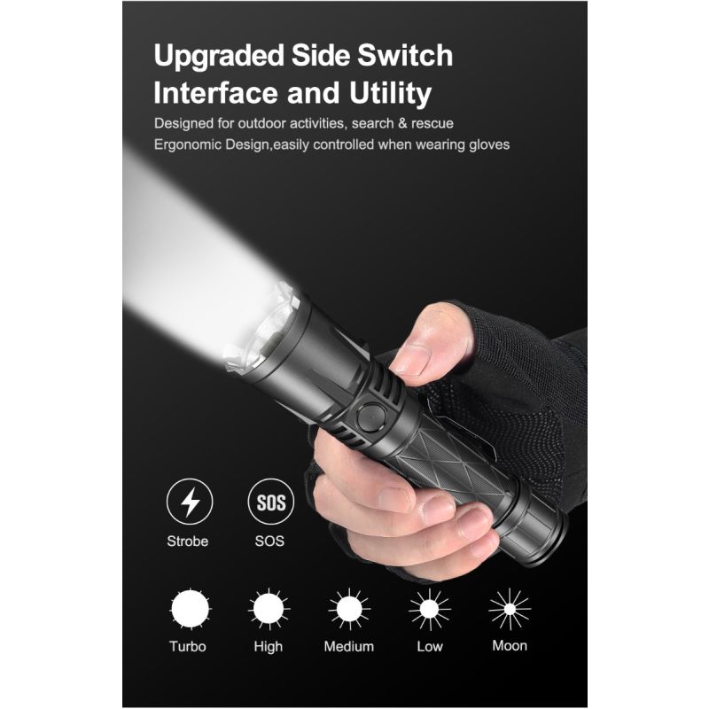 Klarus XT21X Pro Hochleistungs-Taschenlampe XHP70.2 LED 4400 Lumen Zuverlässige Outdoor-Beleuchtung