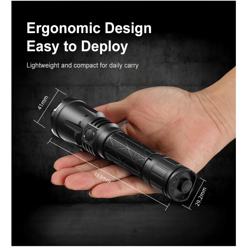 Klarus XT21X Pro Hochleistungs-Taschenlampe XHP70.2 LED 4400 Lumen Zuverlässige Outdoor-Beleuchtung