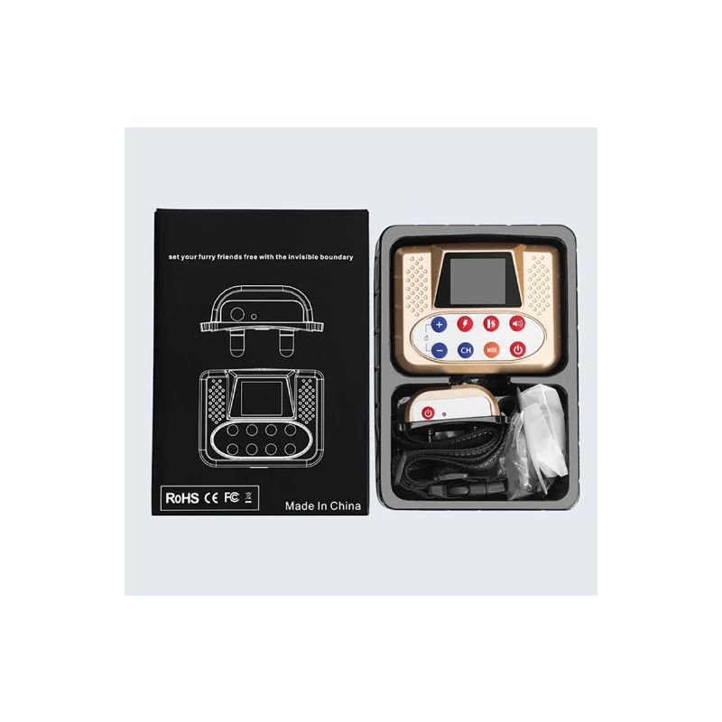 Pet Drahtloser Elektronischer Zaun mit Farbbildschirm Hundetrainer Sicheres Hundetraining Gerät für Haustiere