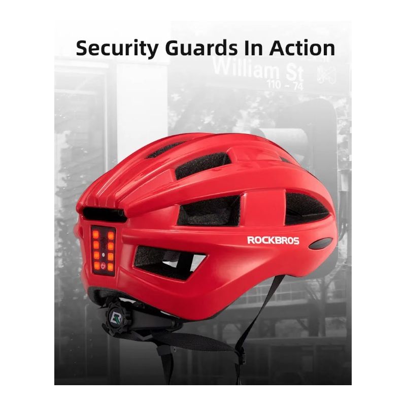 ROCKBROS Fahrradhelm mit LED Rücklicht wiederaufladbar ultraleicht MTB Rennradhelm für optimale Sichtbarkeit