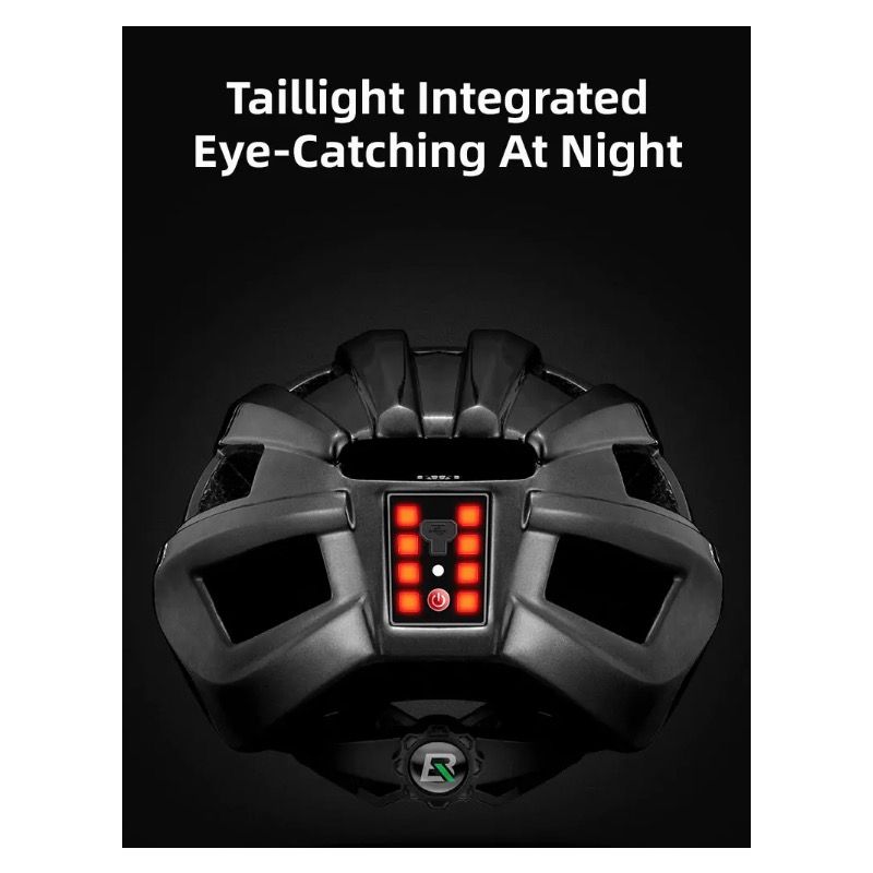 ROCKBROS Fahrradhelm mit LED Rücklicht wiederaufladbar ultraleicht MTB Rennradhelm für optimale Sichtbarkeit