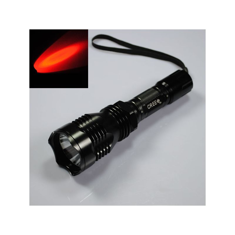 Uniqueefire HS-802 Rotlicht LED-Taschenlampe für Outdoor-Enthusiasten Stoßfest Wasserresistent 500m Reichweite