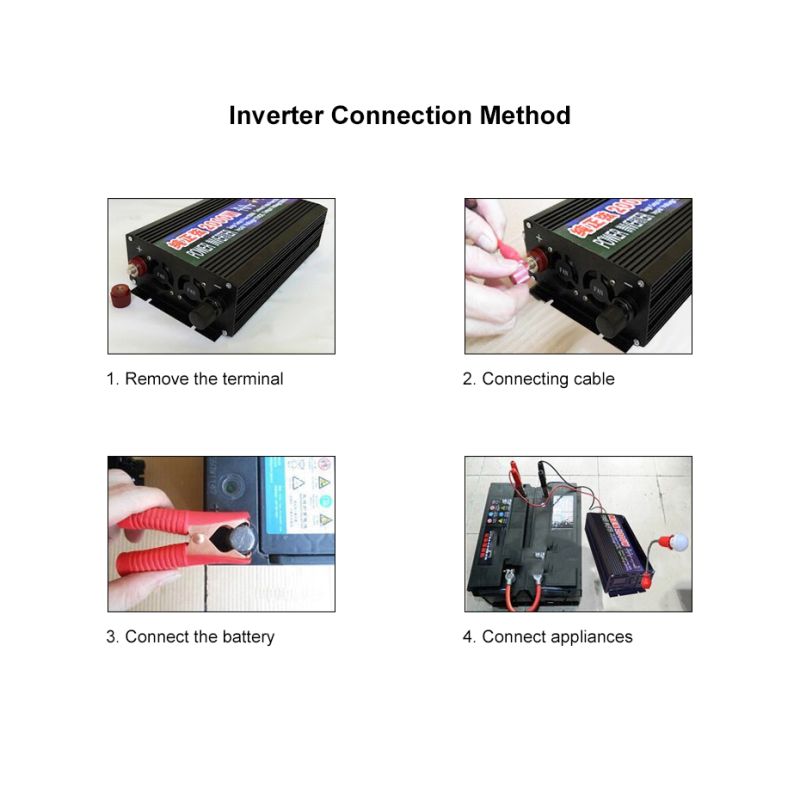 Reiner Sinus Wechselrichter 2000W 3000W 4000W Tragbar mit LED-Anzeige für Mobilanwendung und Solaranwendung