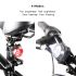 HJ-030 USB wiederaufladbare Fahrradleuchte 3 LEDs 4 Modi kompakt wasserdicht starkes Licht Fahrradsicherheit