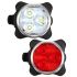 HJ-030 USB wiederaufladbare Fahrradleuchte 3 LEDs 4 Modi kompakt wasserdicht starkes Licht Fahrradsicherheit