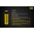 NITECORE 18650 NL1826 Li-Ion-Akku 2600mAh 3.7V wiederaufladbar für Taschenlampen und Kameras Campingzubehör