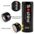 Soshine 26650 5500mAh Li-Ion wiederaufladbare Batterien 2-Pack hohe Leistung langlebig ideal für Taschenlampen