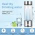 Tragbarer Wasserstoffgenerator Wasserbecher 420 ml Borosilikatglas für Gesundheit Zellgesundheit und Flüssigkeitszufuhr
