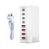 240W Desktop GaN Ladegerät 8-Port USB Typ C Schnellladung 3.0 Mehrgeräte-Ladegerät für Smartphone Tablet Laptop