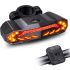 Smartes 5-in-1 Fahrradrücklicht mit Blinkanlage, Hupe & Diebstahlschutz. Automatische Blinker, USB.