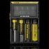 Nitecore D4 Digicharger intelligentes Laden LCD-Anzeige kompatibel mit Li-Ion 18650 14500 Ni-MH Batterien