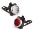 HJ-030 USB wiederaufladbare Fahrradleuchte 3 LEDs 4 Modi kompakt wasserdicht starkes Licht Fahrradsicherheit