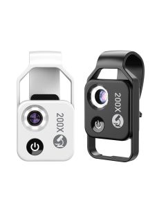 APEXEL Mikroskopobjektiv mit 200-facher Vergrößerung und CPL-Mobile-LED-Licht-Mikrotaschen-Makroobjektiven für iPhone Samsung alle Smartphones