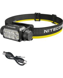 Nitecore HC75 UHE 3000 Lumen USB-C Rechargeable Zoomable Work Headlamp, White and Red Beams for Industrial Work, Night Camping, Hiking, and Hunting, Adjustable Focus with Floodlight and Spotlight