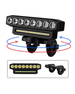 USB wiederaufladbare Fahrrad-Frontleuchte 120dB Radfahren Bike Horn wasserdichte Fahrradklingel Frontleuchte