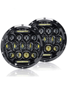 7 Zoll Motorrad LED Scheinwerfer Harley Jeep Wrangler Offroad 75W IP67 Wasserdicht Beam DRL Zubehör