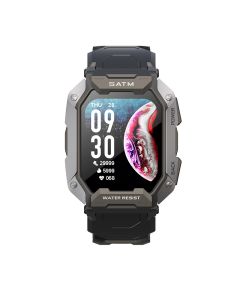 C20 Military Smart Watch Herren Carbon Black Ultra Army Outdoor IP68 5ATM Wasserdichte Herzfrequenz-Blutsauerstoff-Smartwatch