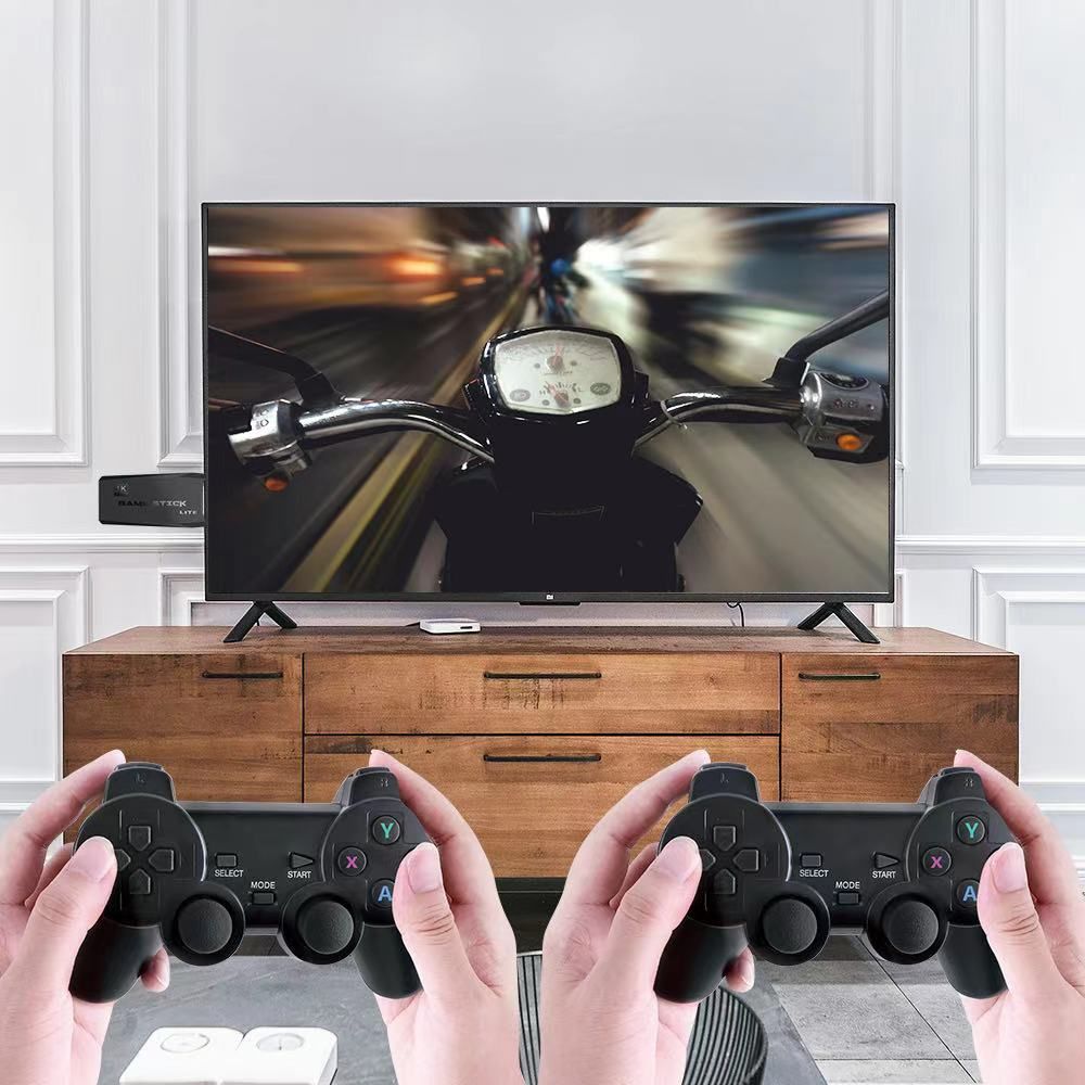 Retro Gaming Konsole 2.4G Doppelter Drahtlos-Controller 10.000 Spiele 64GB PS1 GBA Klassiker 4K Weihnachtsgeschenk