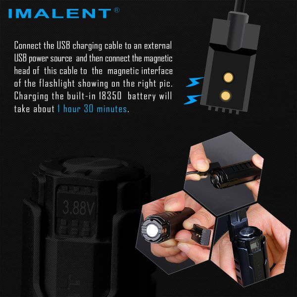 IMALENT LD70 LED-Taschenlampe 4000 Lumen kompakte Lichtquelle für Abenteurer und Outdoor mit OLED-Display