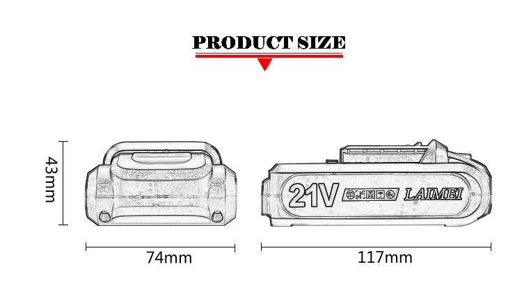 21V Lithium-Batterie für Elektro-Bohrschrauber, vielseitiger Li-Ion-Akku für DIY, schnelles Laden, zuverlässig