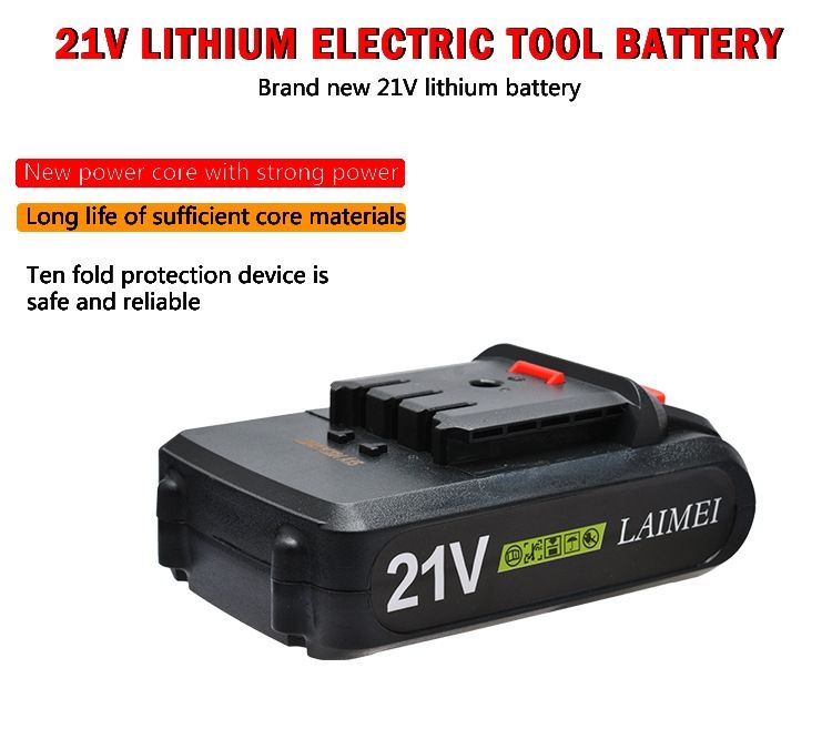 21V Lithium-Batterie für Elektro-Bohrschrauber, vielseitiger Li-Ion-Akku für DIY, schnelles Laden, zuverlässig