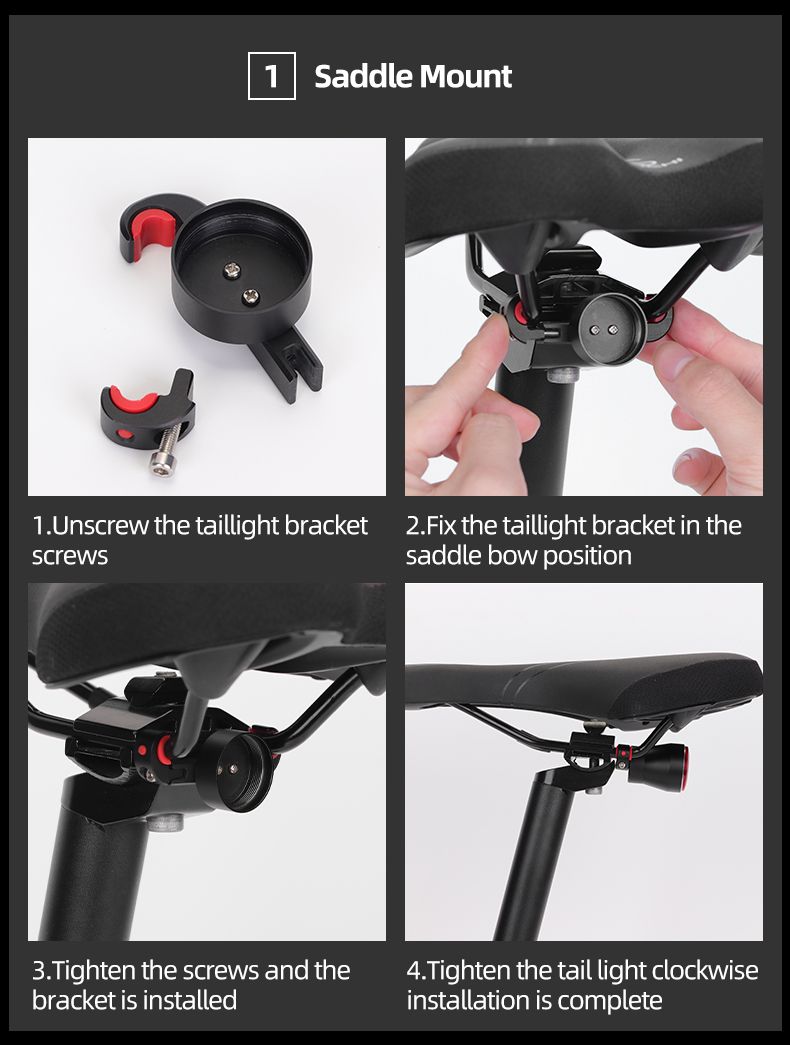 ROCKBROS Q5 Fahrrad-Smart-Licht mit automatischer Bremserkennung LED-Rücklicht IPX6 wasserdicht Fahrrad-Sicherheitsausrüstung