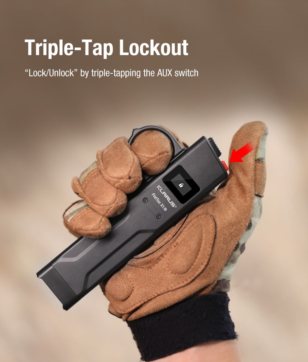 Klarus X1 Ultradünne EDC Taschenlampe, 4200LM taktische Taschenlampe mit USB-C, Luminus SST-70 LED