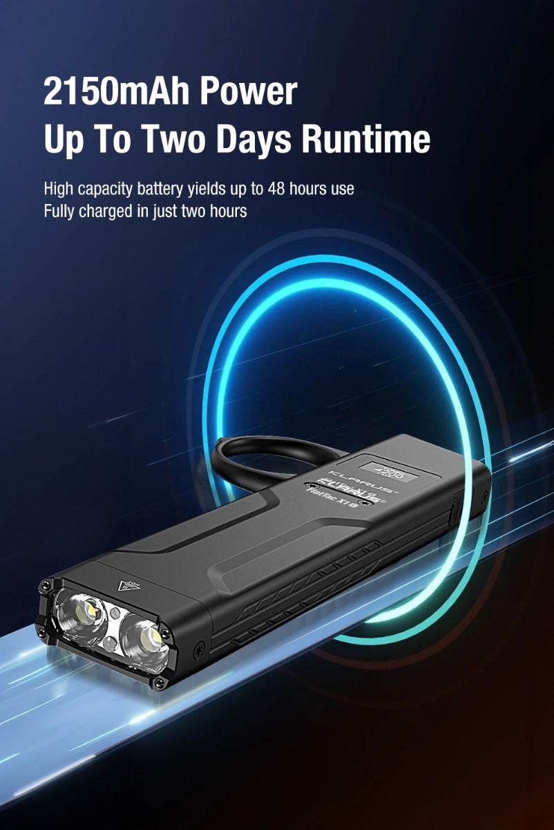 Klarus X1 Ultradünne EDC Taschenlampe, 4200LM taktische Taschenlampe mit USB-C, Luminus SST-70 LED