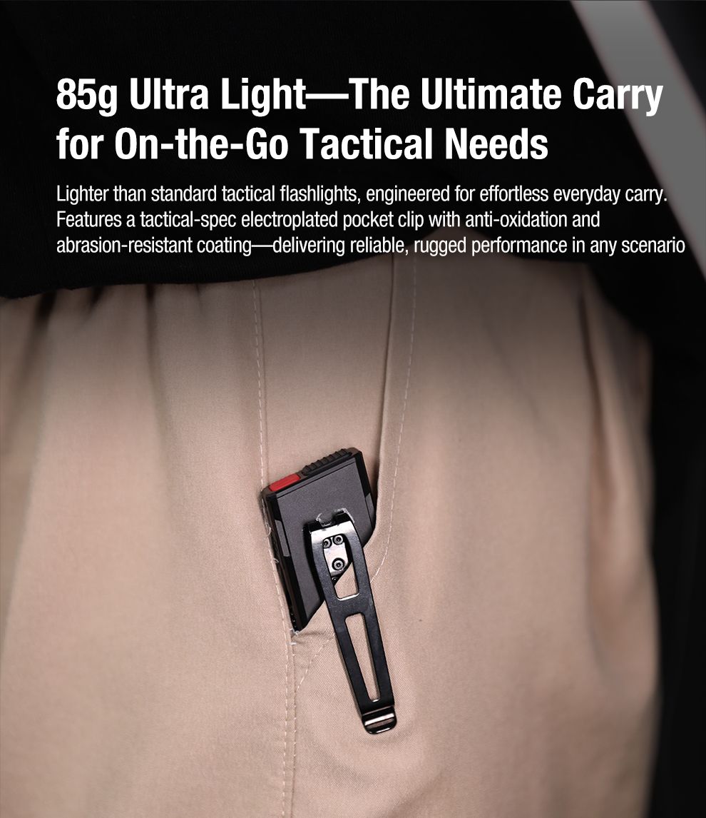 Klarus X2 Ultrdünne taktische Taschenlampe EDC, USB-C wiederaufladbar, 3000 Lumen, kompakte, kraftvolle Lampe