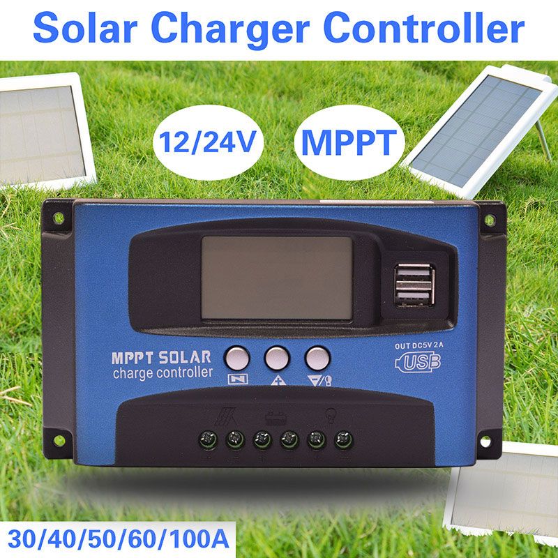 MPPT Solarladeregler 30A 40A 50A 60A 100A LCD Display Dual USB Batterielebensdauerverlängerung