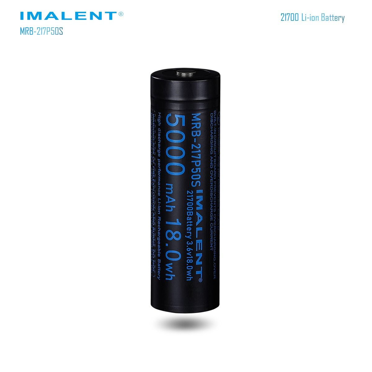 IMALENT MRB-217P50S 21700 Akku 5000mAh 3.6V | Wiederaufladbarer Lithium-Ionen Taschenlampen Akku