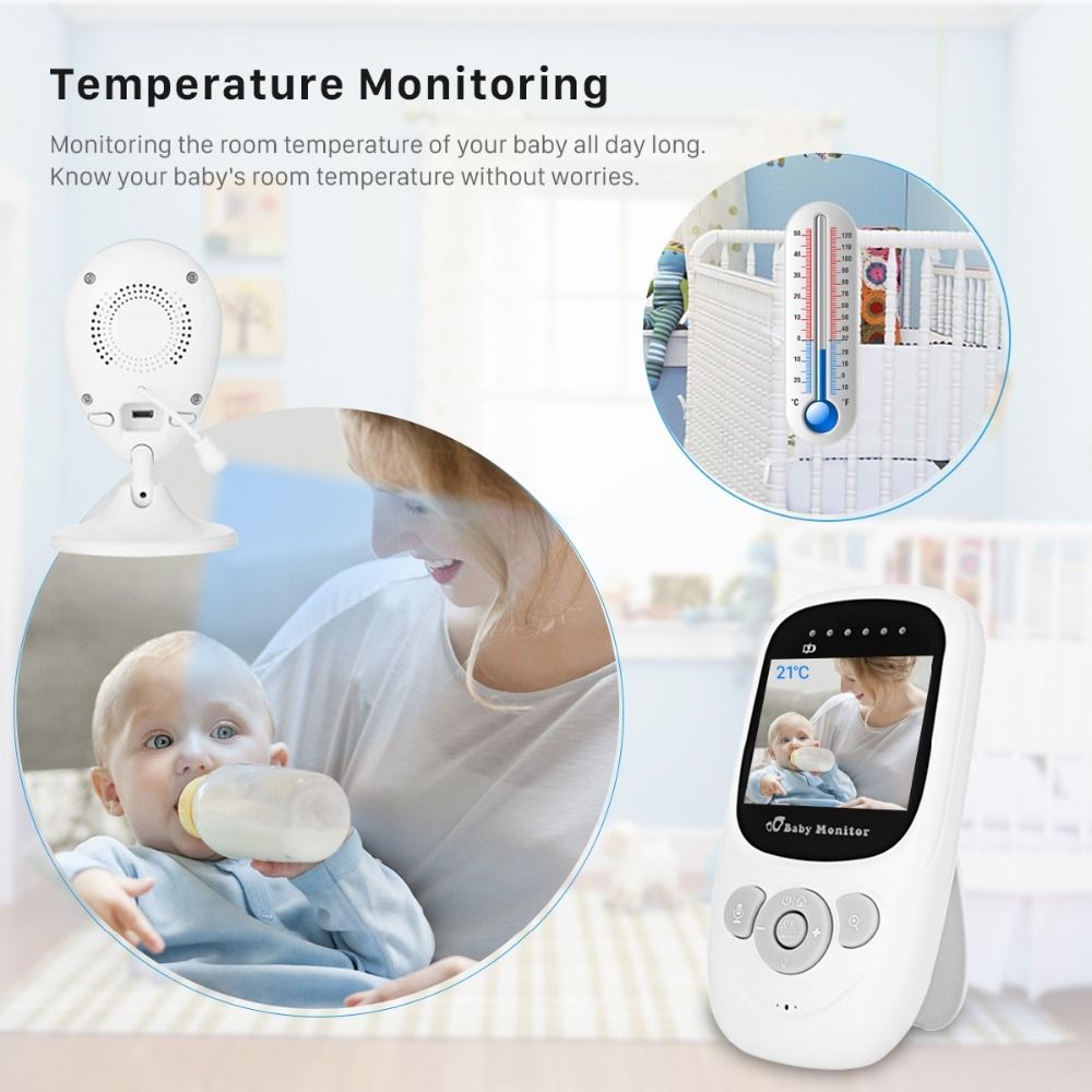 SP880 Drahtloser Baby-Monitor mit 2,4-Zoll-LCD, HD-Video, Zwei-Wege-Audio und Nachtsicht für die Babypflege
