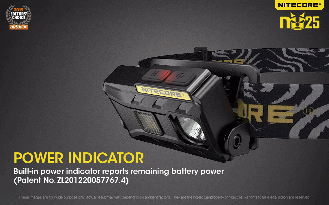 Nitecore NU25 XP-G2 S3 LED Stirnlampe 360 Lumen wiederaufladbar für Outdoor Beleuchtung und Abenteuer Zubehör