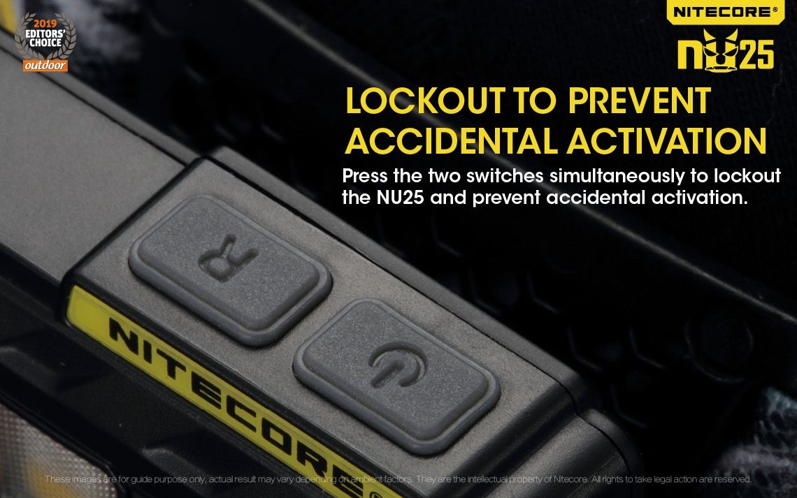 Nitecore NU25 XP-G2 S3 LED Stirnlampe 360 Lumen wiederaufladbar für Outdoor Beleuchtung und Abenteuer Zubehör