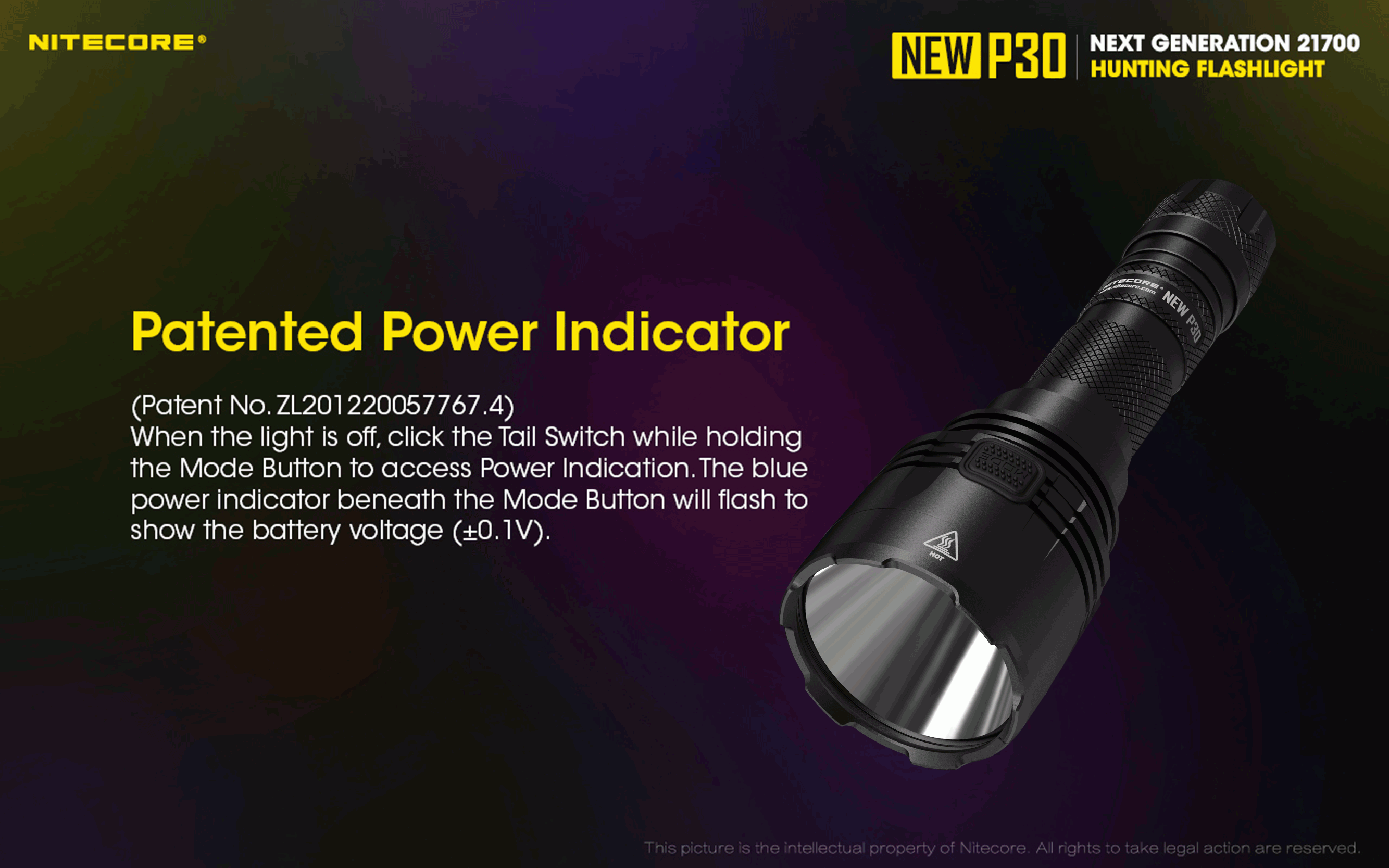 Nitecore P30 XP-L HI V3 LED-Taschenlampe 1000 Lumen 618 Meter Reichweite robuste Outdoor-Taschenlampe