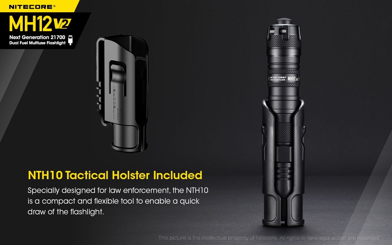 Nitecore MH12 V2 XP-L2 V6 LED-Taschenlampe 1200 Lumen tragbare helle Außenbeleuchtung zuverlässige Beleuchtung
