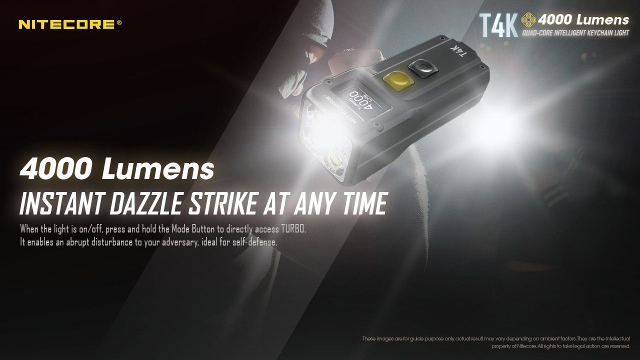 Entdecken Sie Nitecore T4K kompakte Schlüsselanhänger Taschenlampe 4000 Lumen mit USB-C-Aufladung und Outdoor-Beleuchtung
