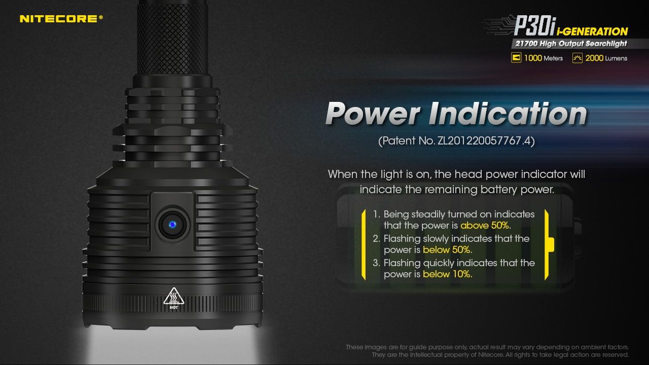 Entdecken Sie die Nitecore P30i taktische Taschenlampe XHP35 HI LED 2000 Lumen mit 1000 Meter Reichweite, robuste Outdoor-Beleuchtung