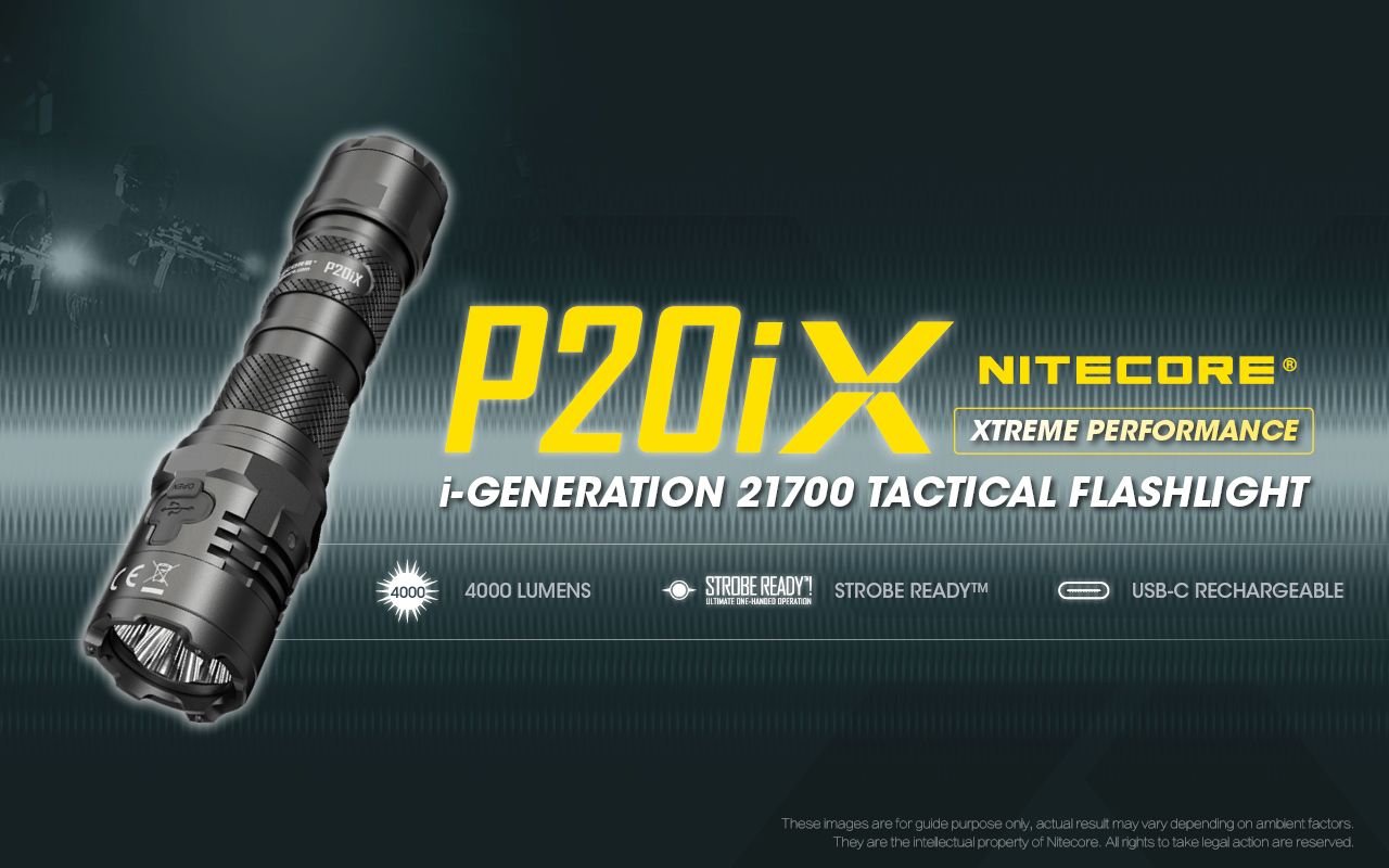 Nitecore P20iX Taktische Taschenlampe 4000 Lumen USB-C Wiederaufladbar Outdoor Hochleistungs-Stroboskop-Modus Taschenlampe