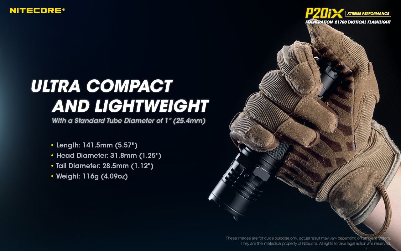 Nitecore P20iX Taktische Taschenlampe 4000 Lumen USB-C Wiederaufladbar Outdoor Hochleistungs-Stroboskop-Modus Taschenlampe