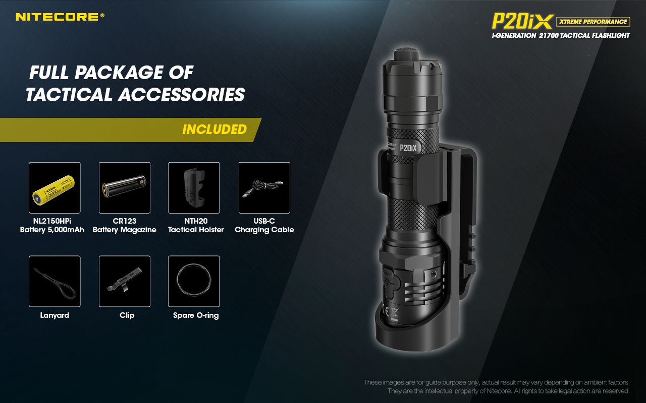 Nitecore P20iX Taktische Taschenlampe 4000 Lumen USB-C Wiederaufladbar Outdoor Hochleistungs-Stroboskop-Modus Taschenlampe