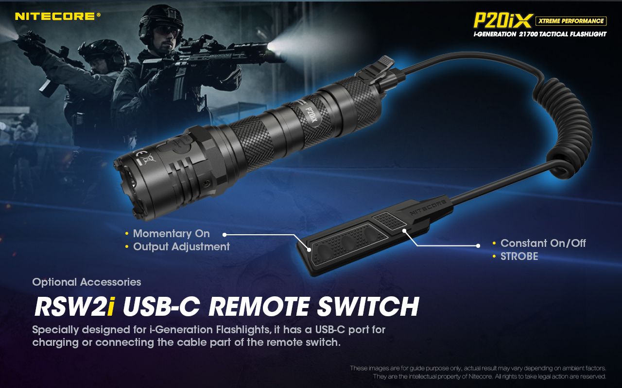 Nitecore P20iX Taktische Taschenlampe 4000 Lumen USB-C Wiederaufladbar Outdoor Hochleistungs-Stroboskop-Modus Taschenlampe