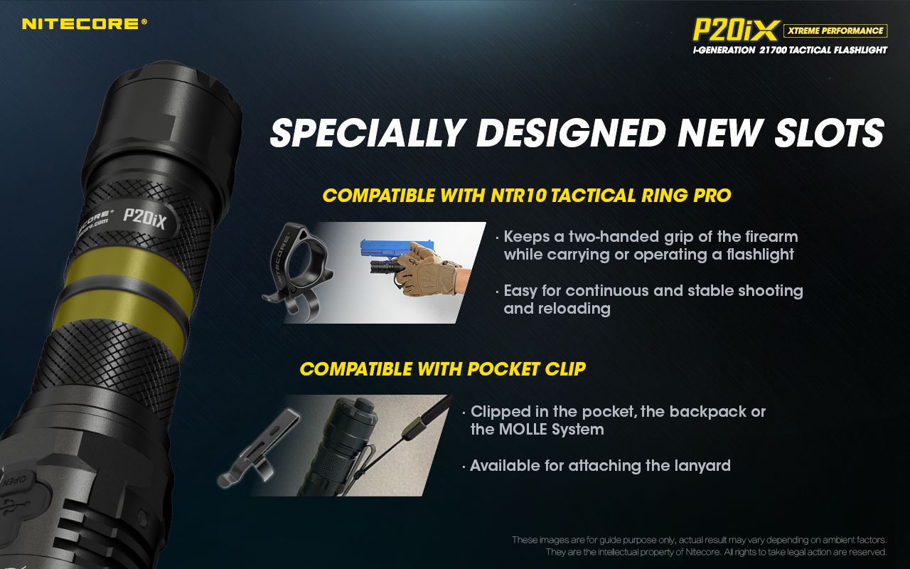 Nitecore P20iX Taktische Taschenlampe 4000 Lumen USB-C Wiederaufladbar Outdoor Hochleistungs-Stroboskop-Modus Taschenlampe