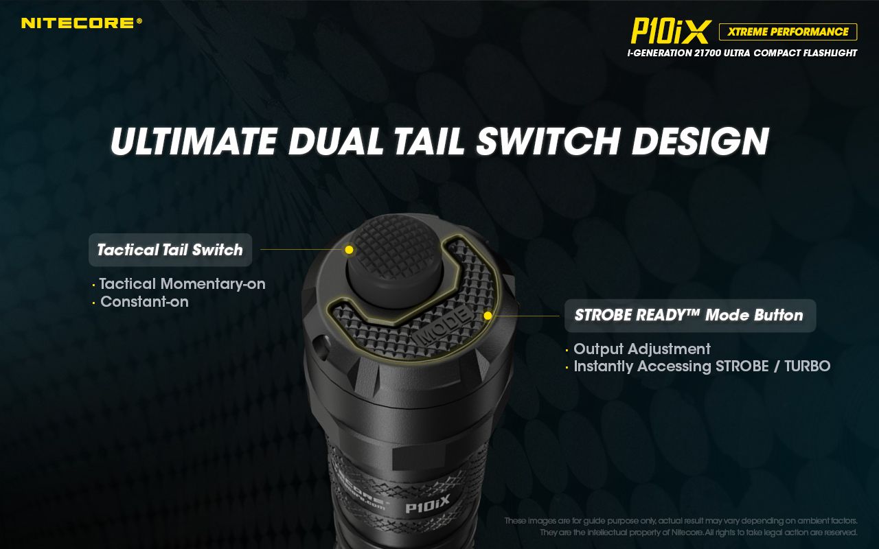 Nitecore P10iX 4000 Lumen Leistungsstarke taktische Taschenlampe 4 x XP-L2 V6 LED 158m Strahlweite Lange Laufzeit Haltbarkeit