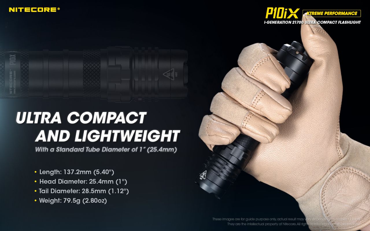 Nitecore P10iX 4000 Lumen Leistungsstarke taktische Taschenlampe 4 x XP-L2 V6 LED 158m Strahlweite Lange Laufzeit Haltbarkeit