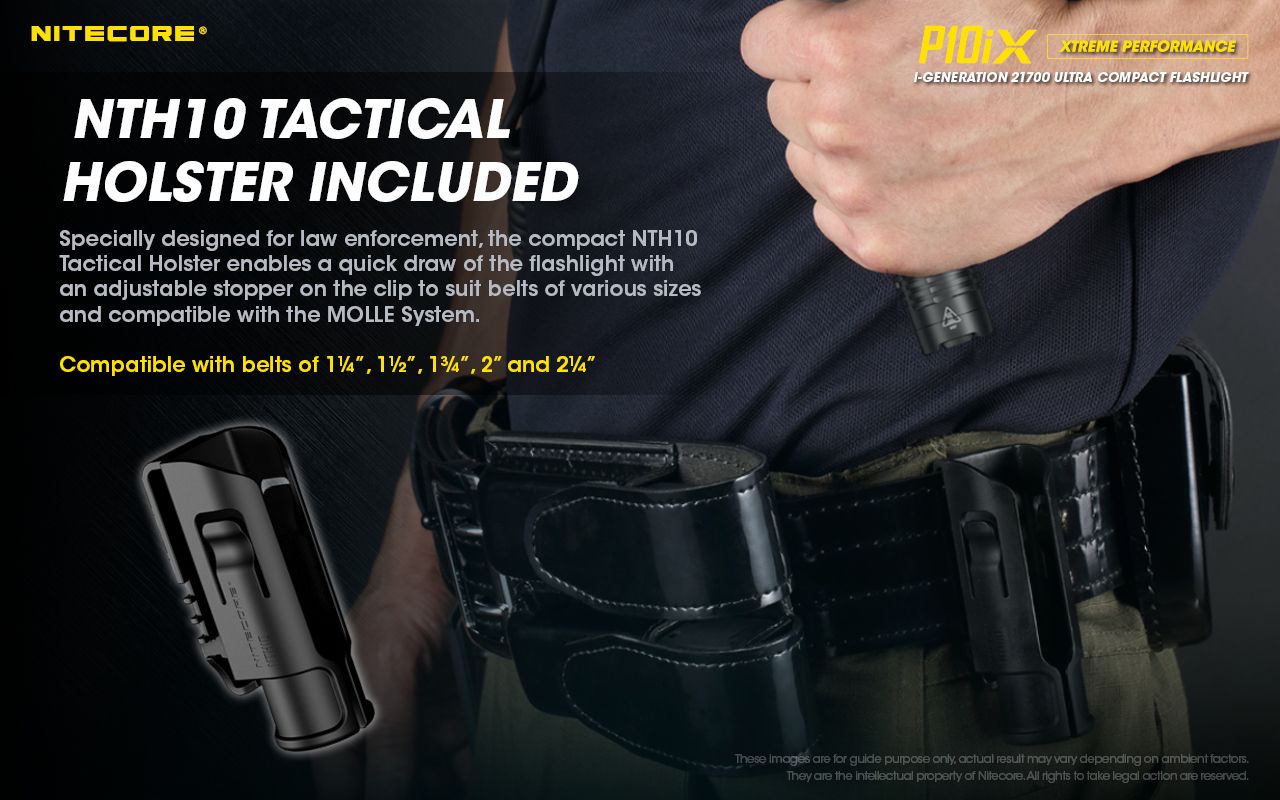 Nitecore P10iX 4000 Lumen Leistungsstarke taktische Taschenlampe 4 x XP-L2 V6 LED 158m Strahlweite Lange Laufzeit Haltbarkeit