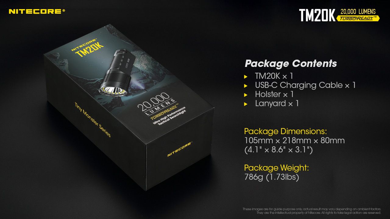 Nitecore TM20K LED-Taschenlampe 20000 Lumen USB-C wiederaufladbar langlebige Abenteuerausrüstung für Suche und Rettung