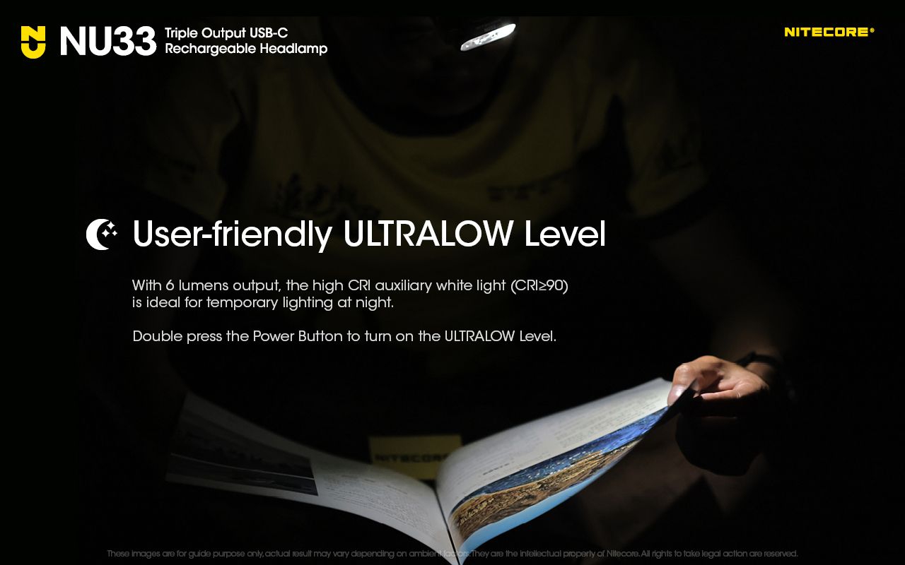 Nitecore NU33 USB-C Stirnlampe 700LM wasserdicht Outdoor Stirnlampe helle Stirnlampe für Abenteuer Camping