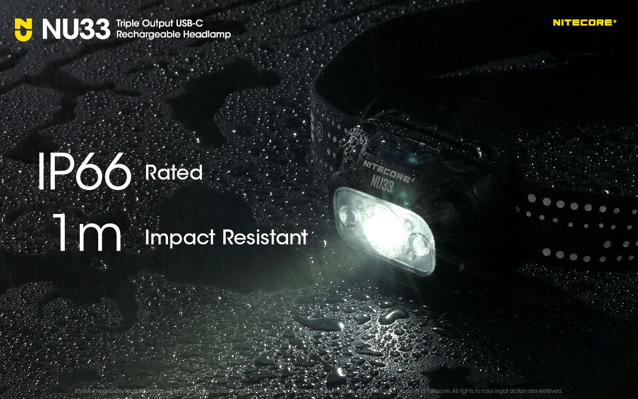 Nitecore NU33 USB-C Stirnlampe 700LM wasserdicht Outdoor Stirnlampe helle Stirnlampe für Abenteuer Camping