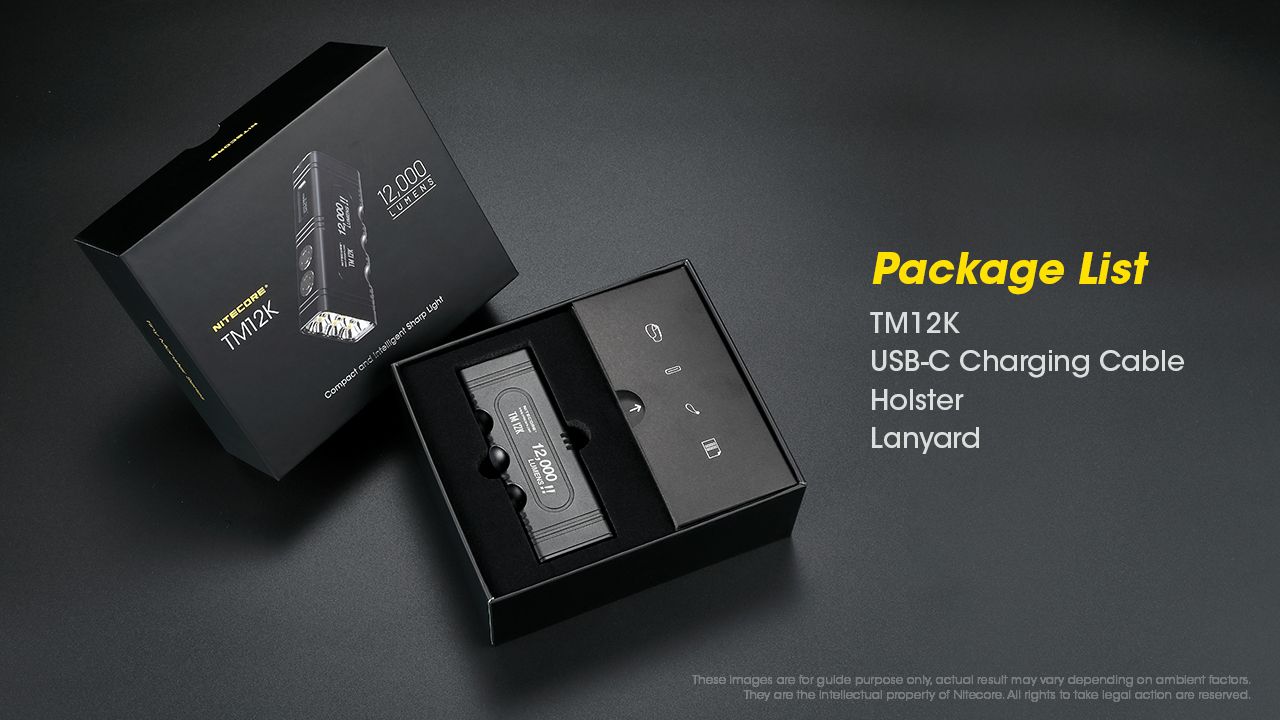 NITECORE TM12K Taktische Taschenlampe 12000 Lumen USB-C wiederaufladbar Hohe Helligkeit LED für Outdoor-Abenteuer